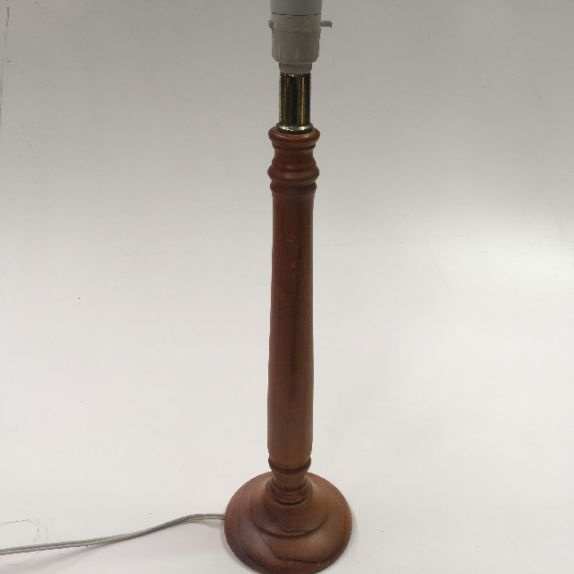 LAMP, Base (Table) - Candlestick Style, Light Wood w Gold Stem